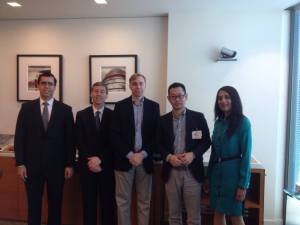 After the meeting. From the right,  Nandini, me, Henrik,  Stevens, and Aurelio.