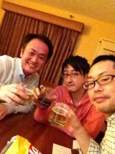 With Yusuke Suzuki, Terada, and me