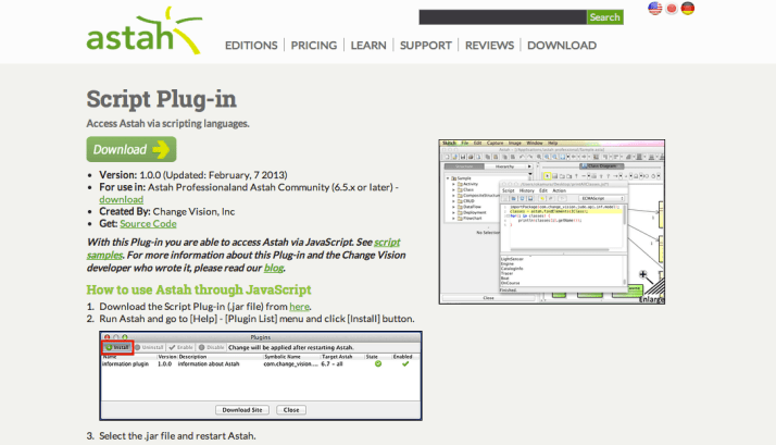 Astah Script Plugins