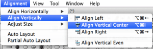 Example) Feature to align model elements vertically