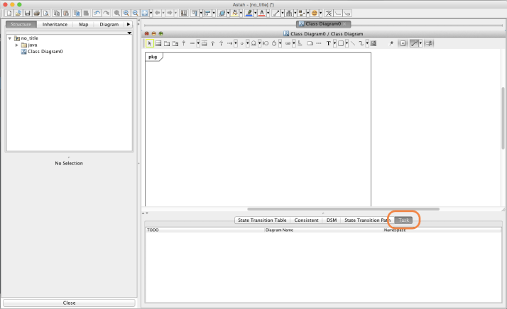 Eclipse Astah Task View