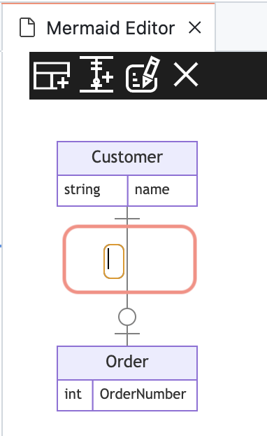 Type Relationship name in ER Diagram