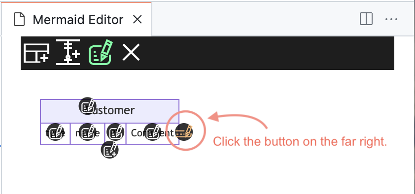 Click "Edit All" button on Mermaid Graphical Editor.