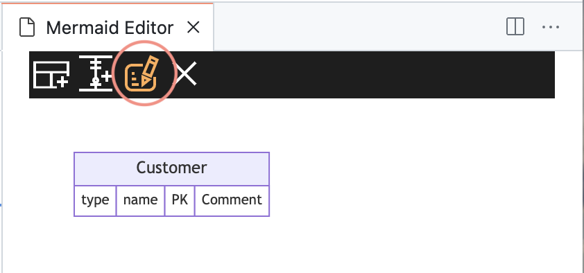Edit button on the tool bar